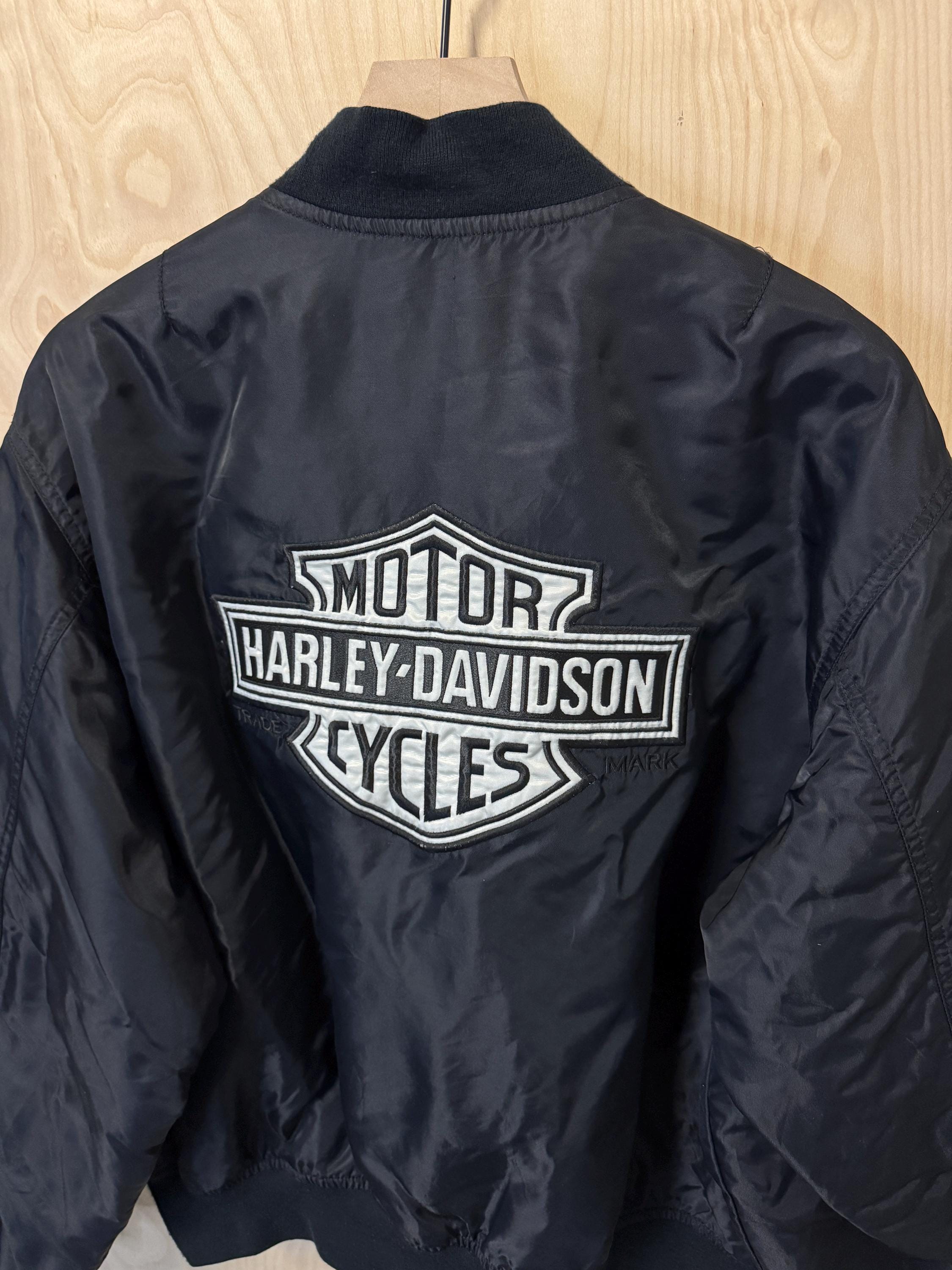 Vintage 90s Harley Davidson Motorcycles Embroidered Spell