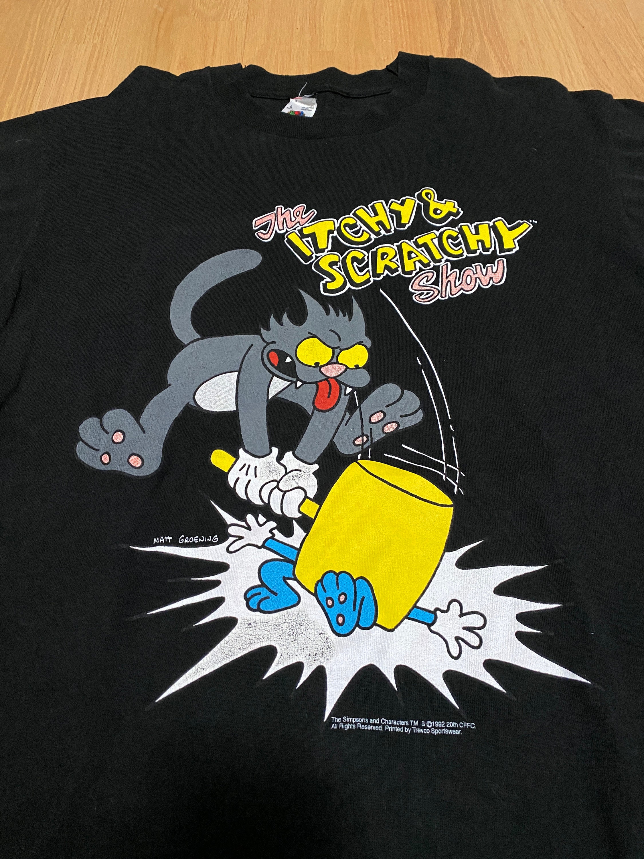 Vintage 90s the Itchy and Scratchy Show Simpsons Double Sided - Etsy