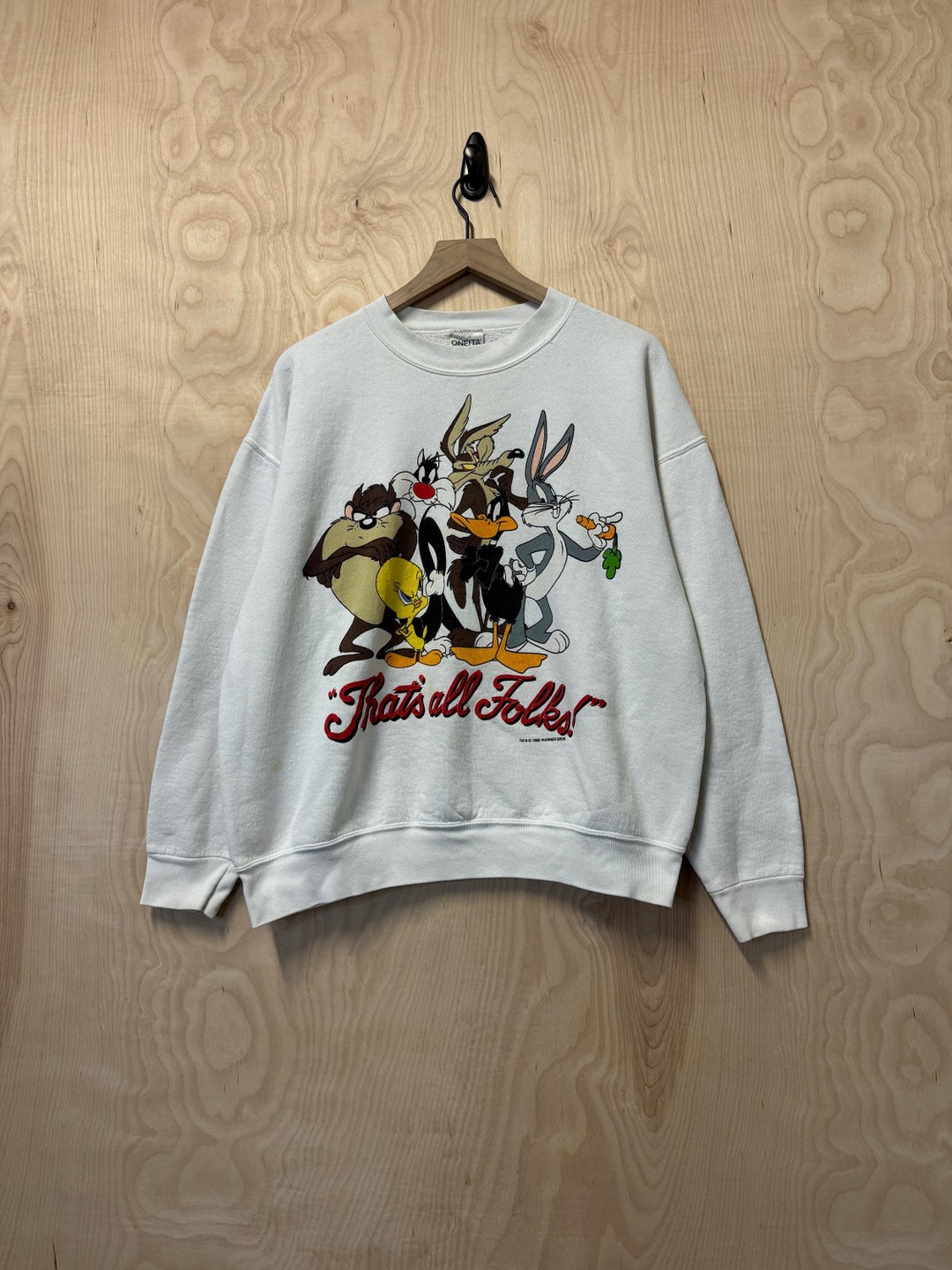 Sweat Vintage Six Flags Fright Fest Looney Tunes 1997 - Taille XL, Années 90, Neuf Avec Défauts