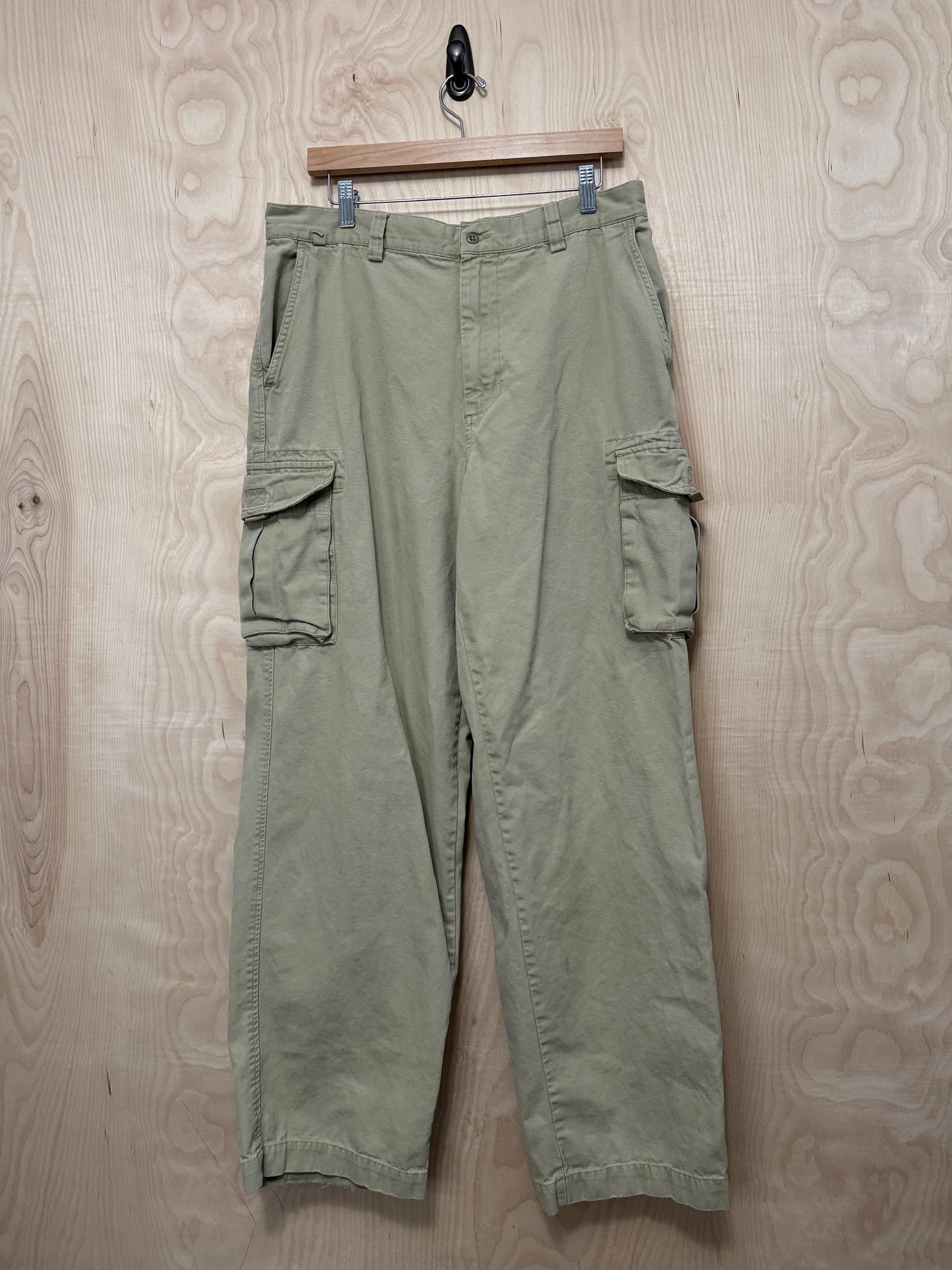 VTG Gap Cargo Pants Mens 36x30 Beige Khaki Y2K Pockets Wide