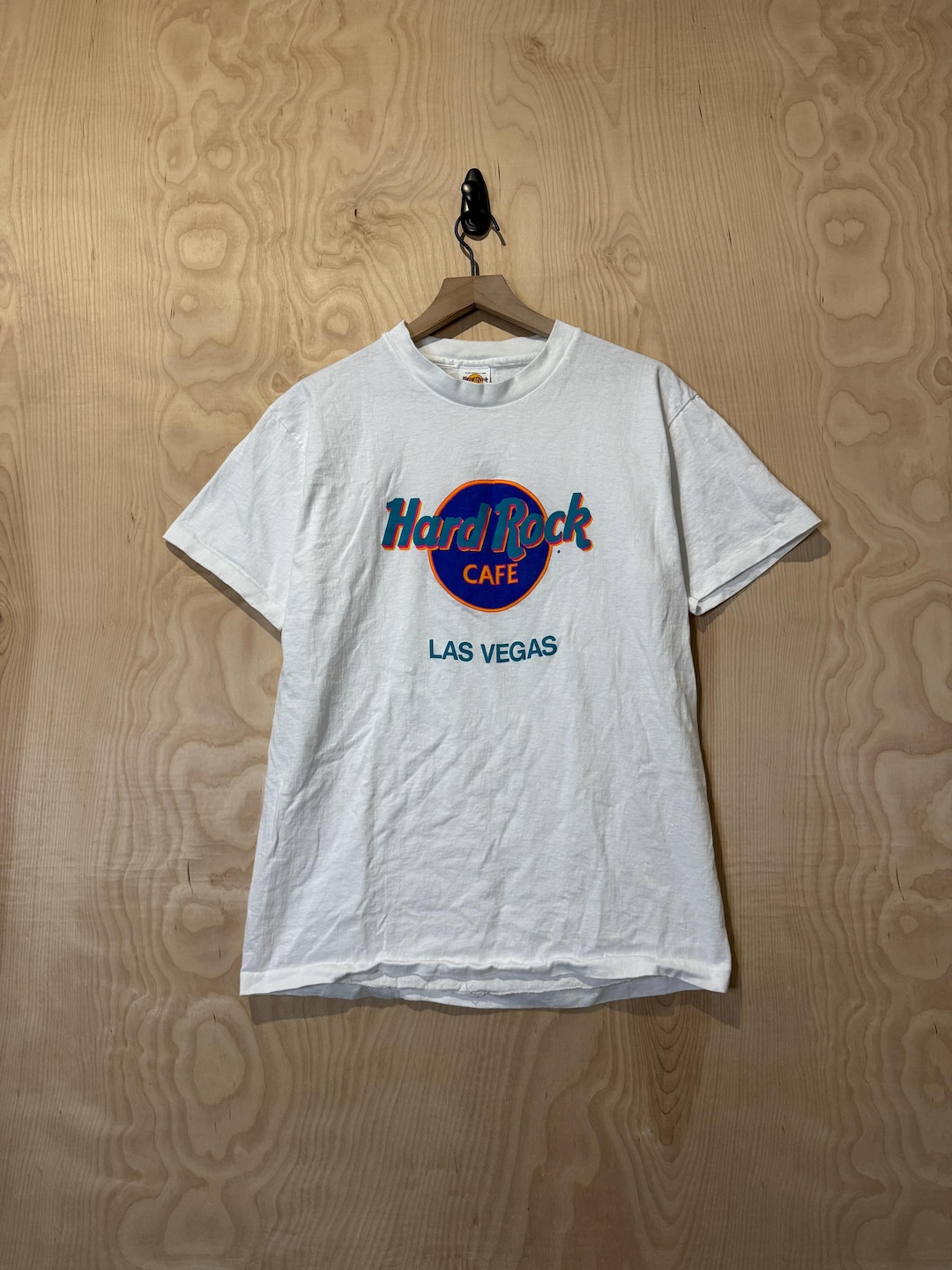 Vintage 90s Hard Rock Cafe Las Vegas Logo Graphic White T Shirt