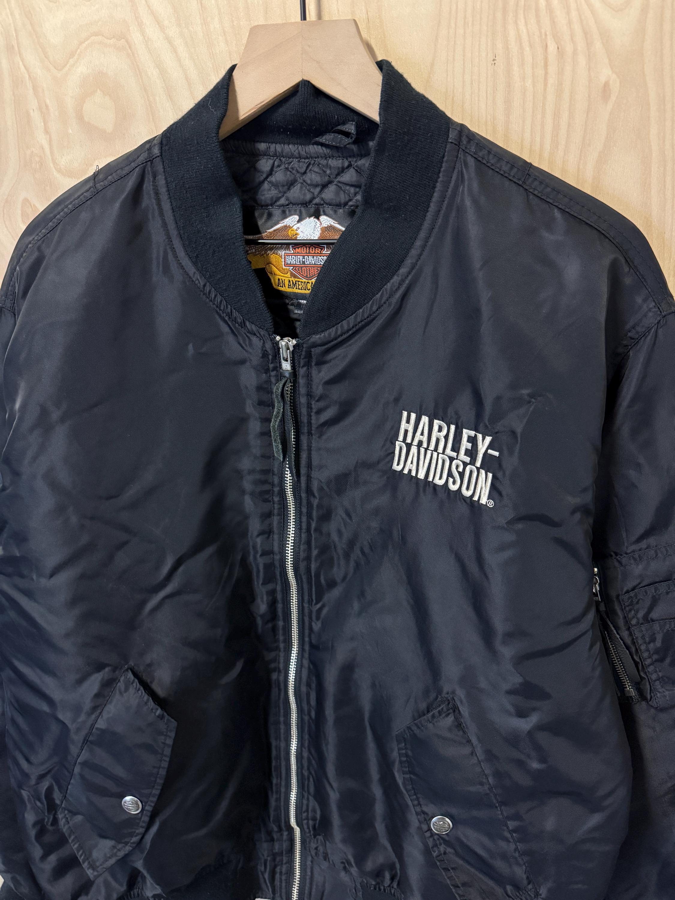 Vintage 90s Harley Davidson Motorcycles Embroidered Spell