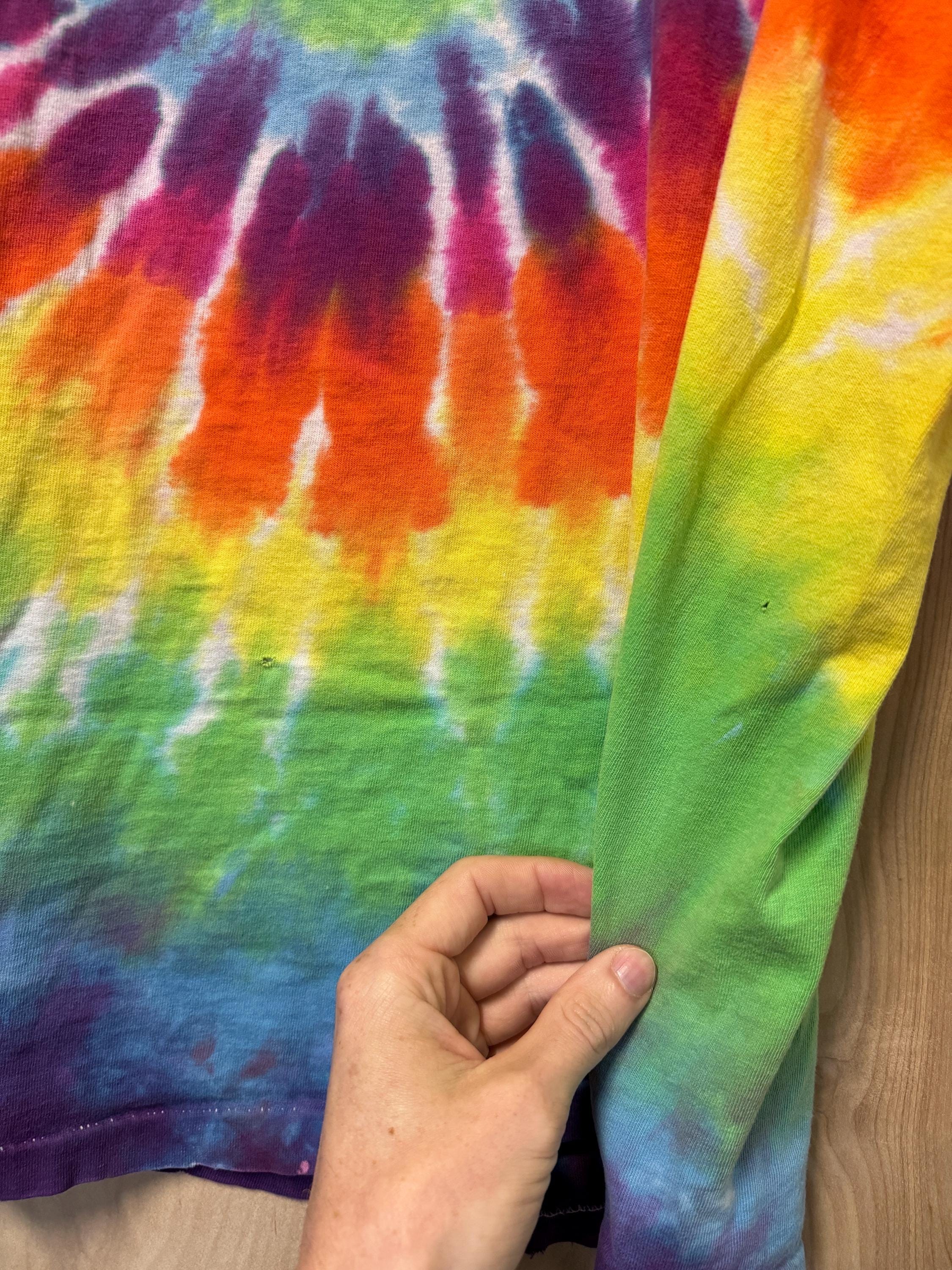 Vintage 90s All Sport Multi Color Spiral Tie Dye Single Vintage 90s All Sport Multi Color Spiral Tie Dye Single