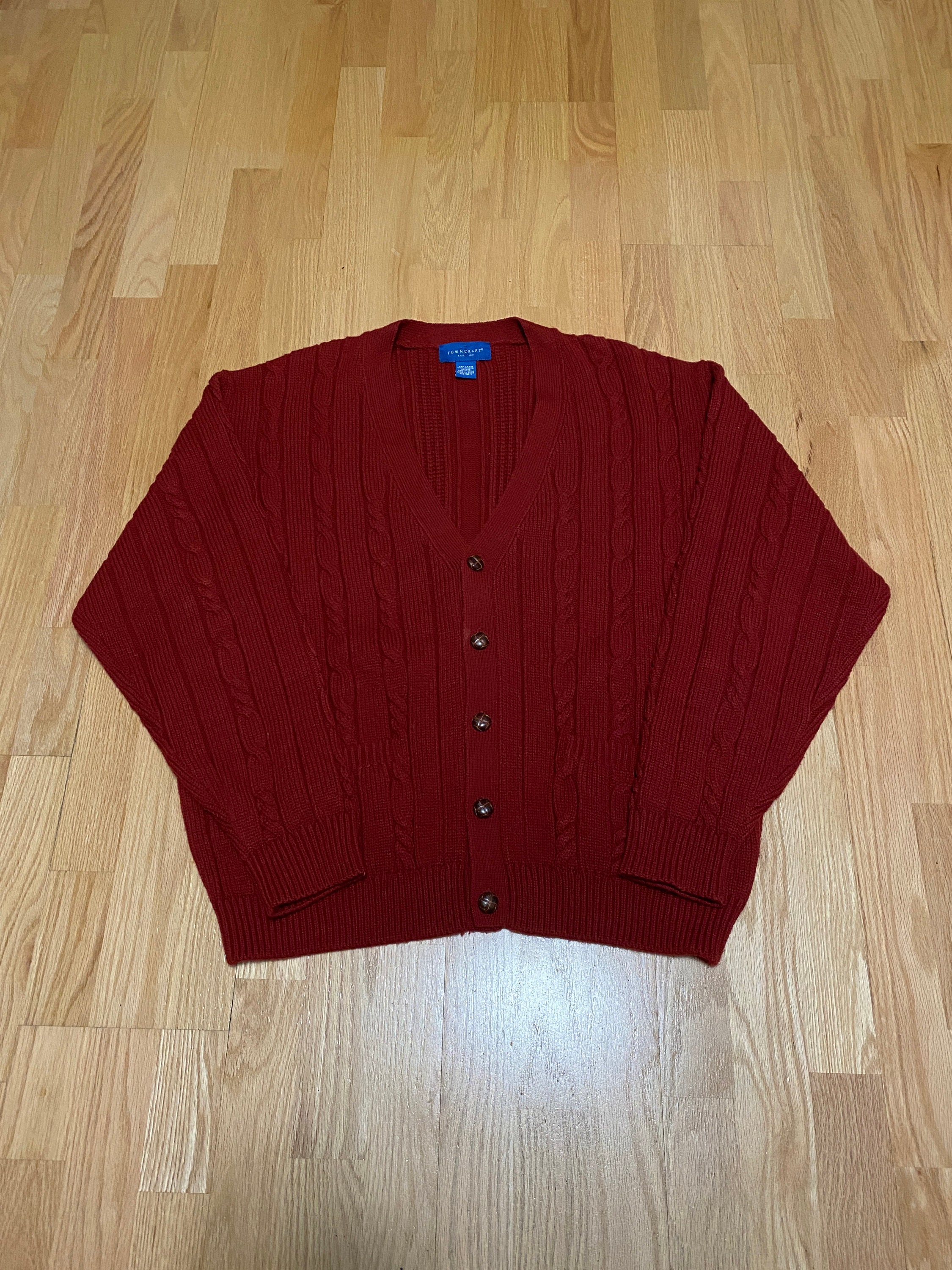 VINTAGE 80s TOWNCRAFT CABLE KNIT