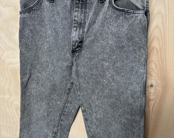 Vintage 90s Rustler Gray Stone Wash Denim Jean Size 32 X 30