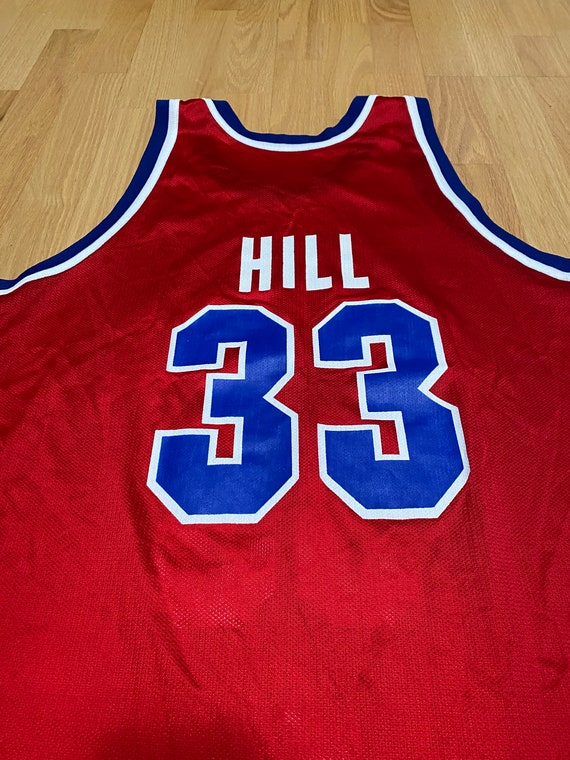 Detroit Pistons NBA Basketball Shirt #33 Hill (Excellent) L (44) for sale -  Vintage Sports Fashion