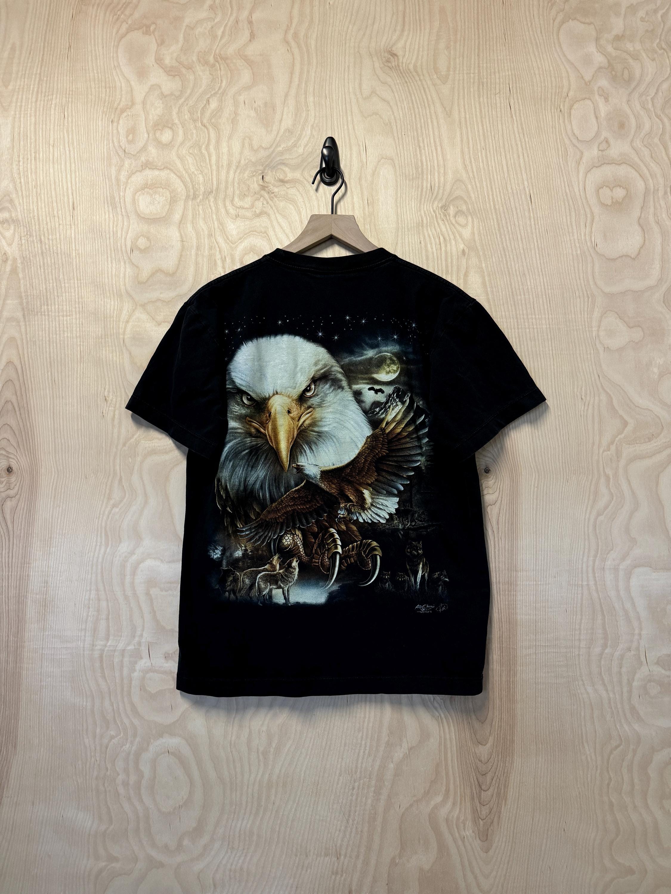 SUBCULTURE TWIN EAGLE T-SHIRT BLACK キムタク Screaming Eagle T-Shirt | Washed Black | Lone Star Cafe