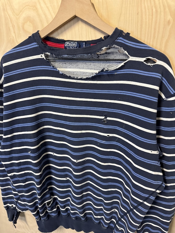 ヴィンテージ 90 年代 ポロ ラルフローレン ブルー ホワイト
