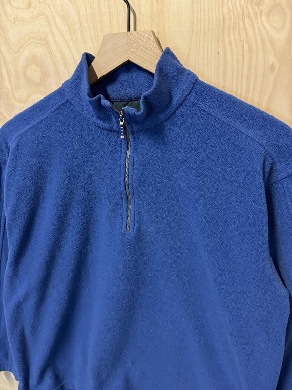 Vintage 90s Patagonia Micro D Luxe Blue Polyester Fleece Half Zip