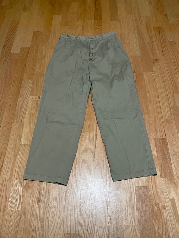 Vintage 90s Gap Khaki Chino Tan Cotton Trouser Pa… - image 1