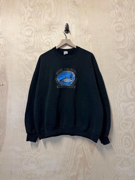 Ducks Unlimited Loon Black Crewneck Sweatshirt XXL