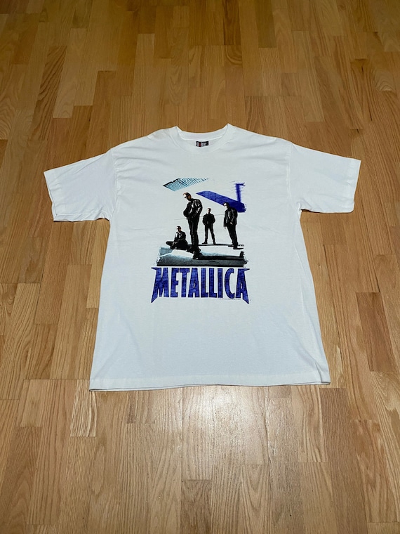 Vintage 90s Metallica Reload Giant White Cotton T Shirt Size