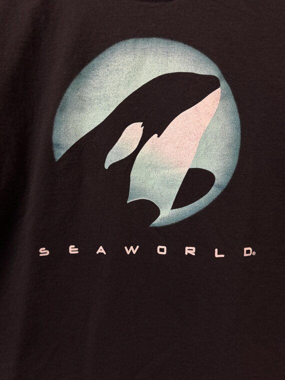 Vintage Sea World Orca Killer Whale Graphic Black T S… - Gem