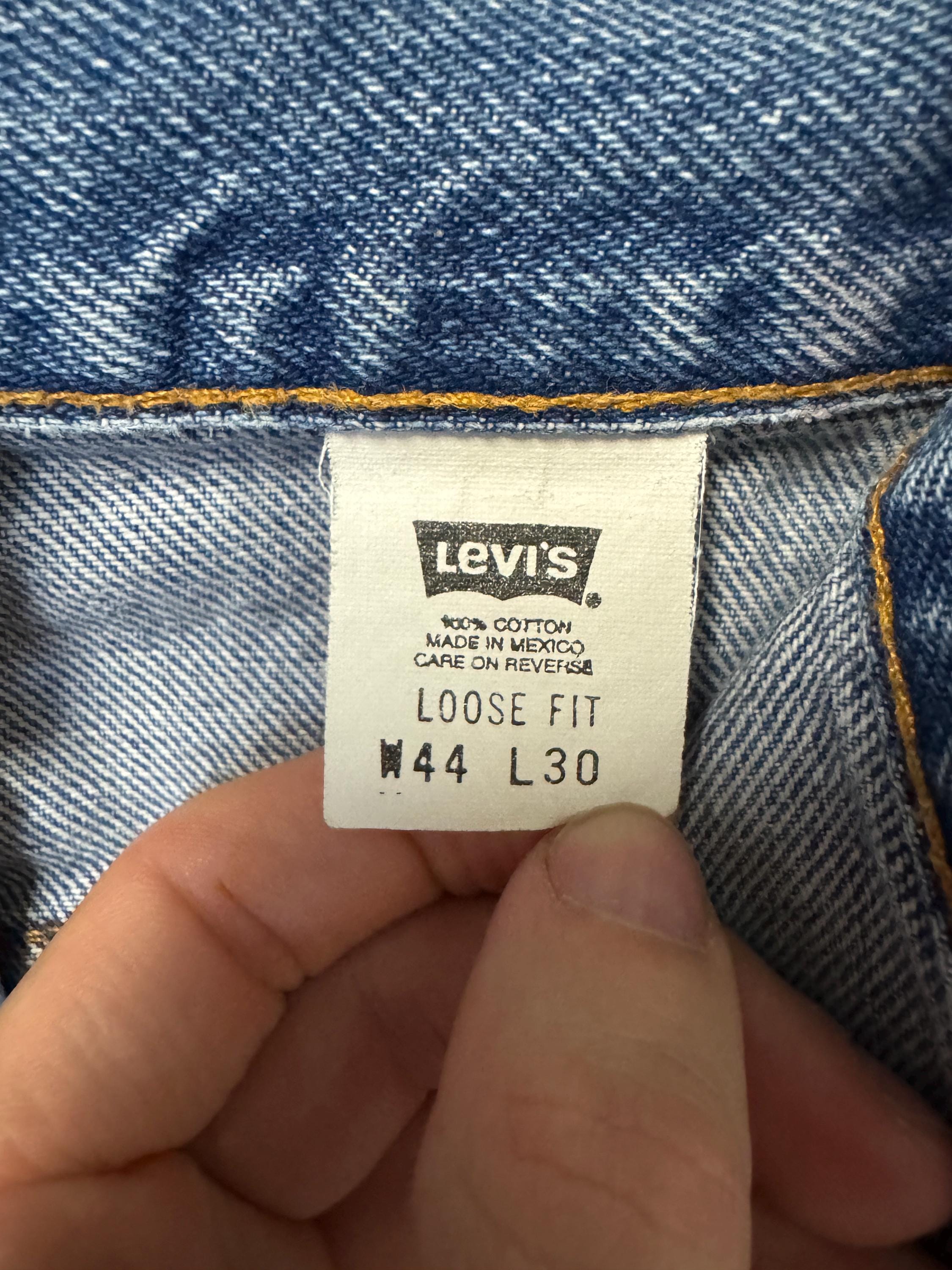 Vintage 90s Levis 545 Loose Fit Gold Tab Medium Wash Denim Blue