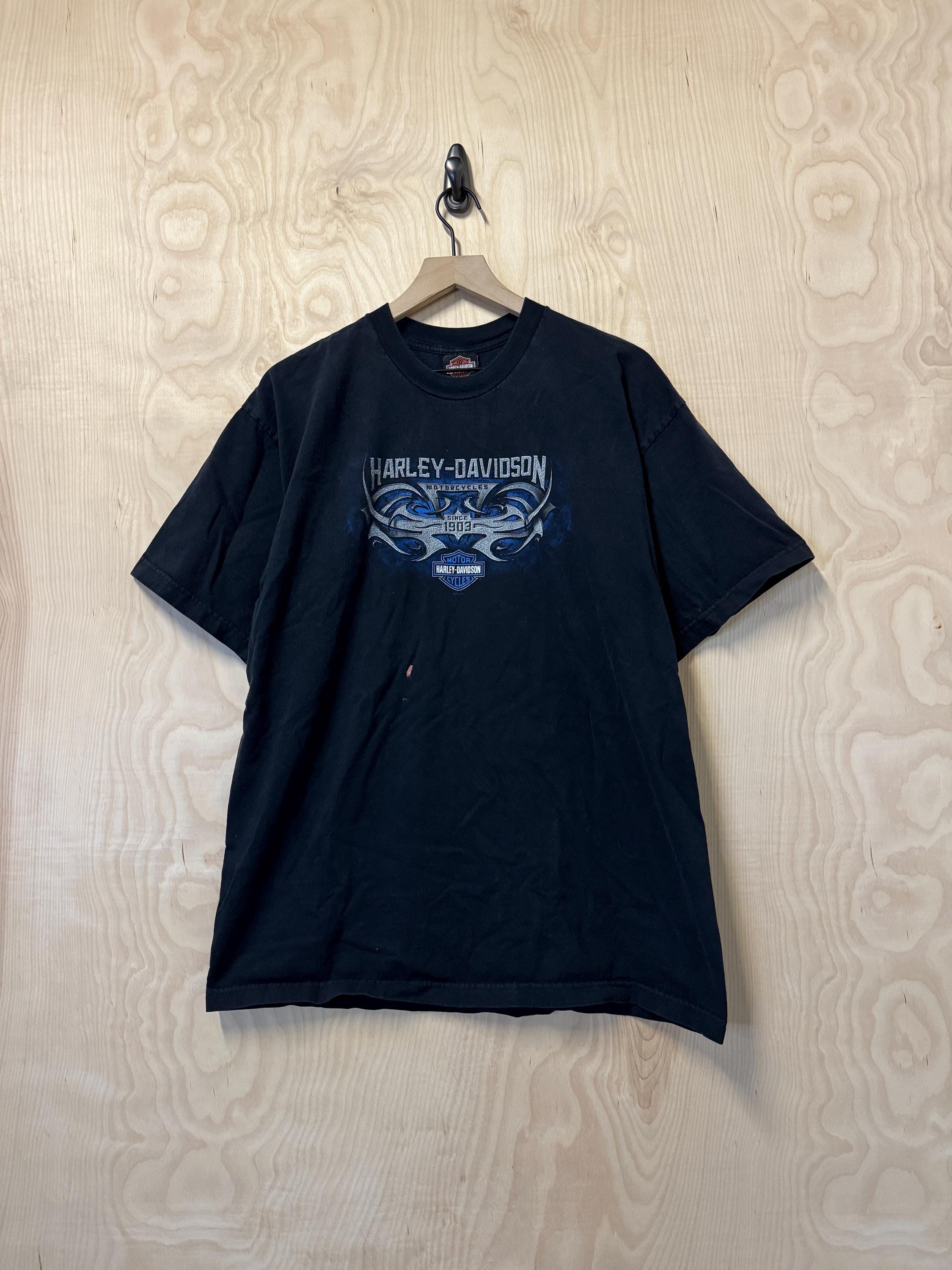 Vintage Y2K Harley Davidson Motorcycles Tribal Graphic