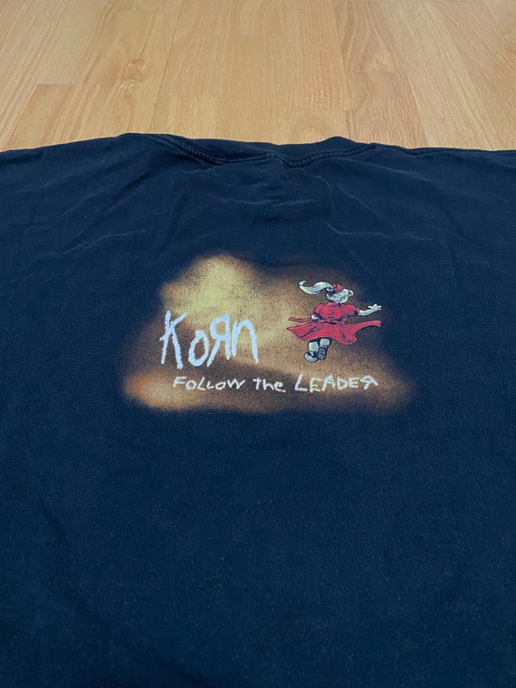 G*P様 90s KORN FOLLOW THE LEADER giant Vintage 90s Korn Follow the Leader Giant Black Cotton Long