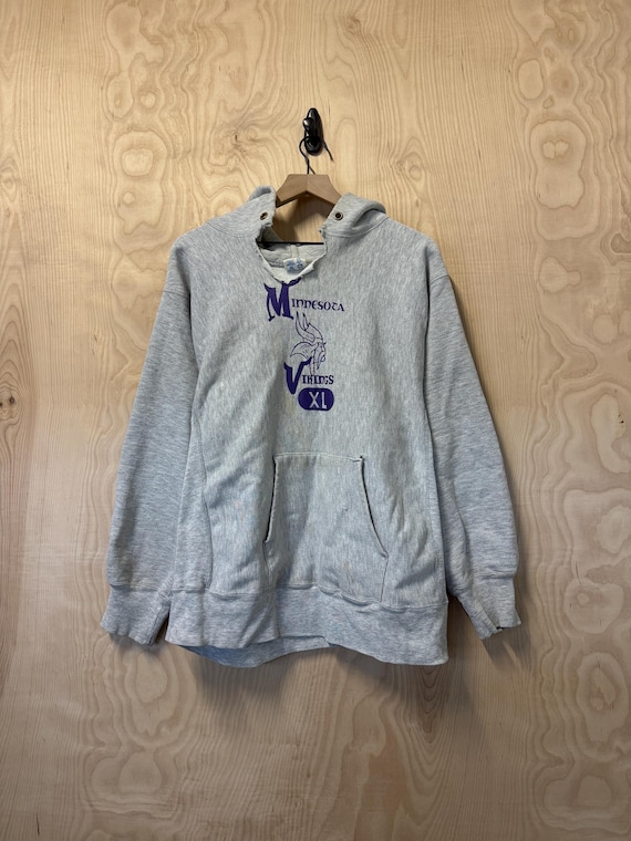 Vintage 80s Champion Reverse Weave Minnesota Vikings Graphic Cut