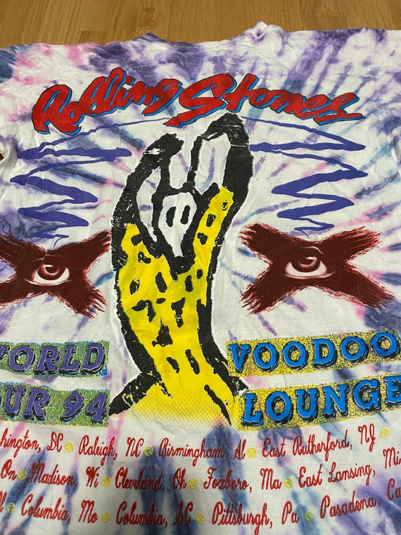 Vintage 90s Rolling Stones Voodoo Lounge Tour Parking Lot Tie Dye