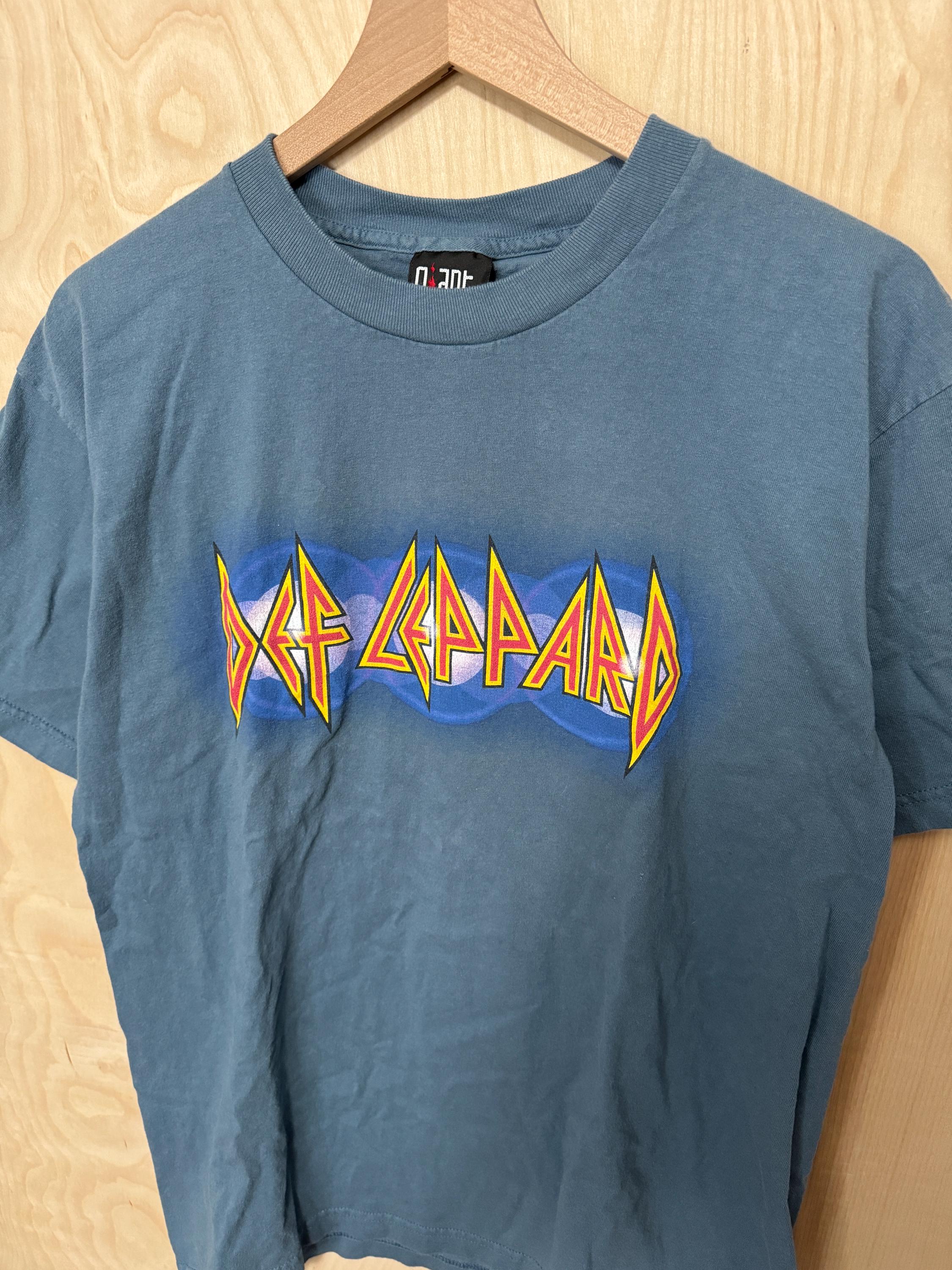 Vintage 90s Def Leppard Euphoria Tour Blue Cotton Giant T