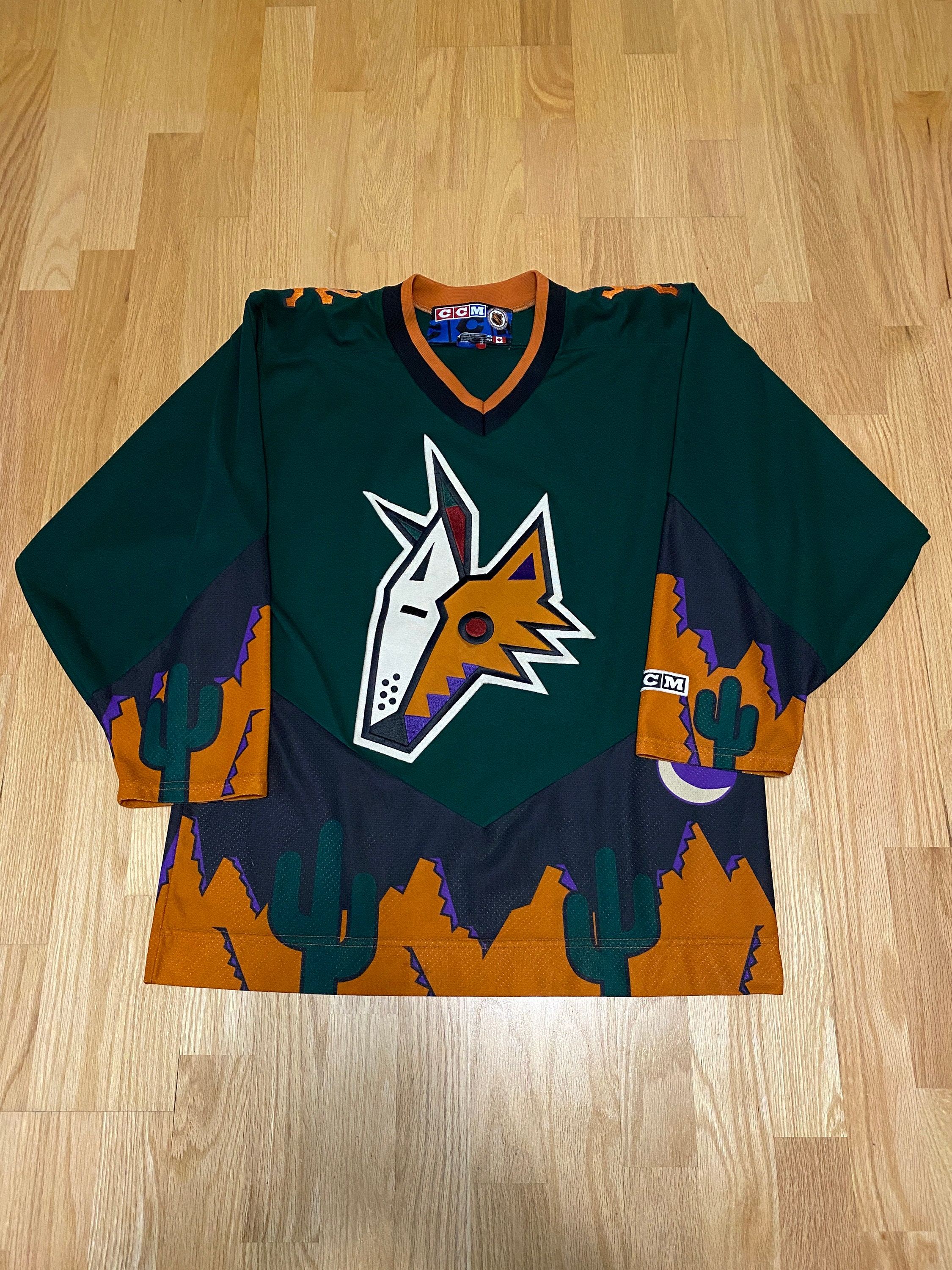 PHOENIX COYOTES Vintage Authentic NHL Hockey Jersey Peyote Alternate CCM XL