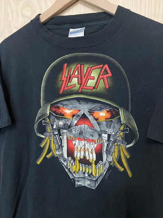 Vintage Slayer Clash of the Titans 1991 Tour Black Cotton T