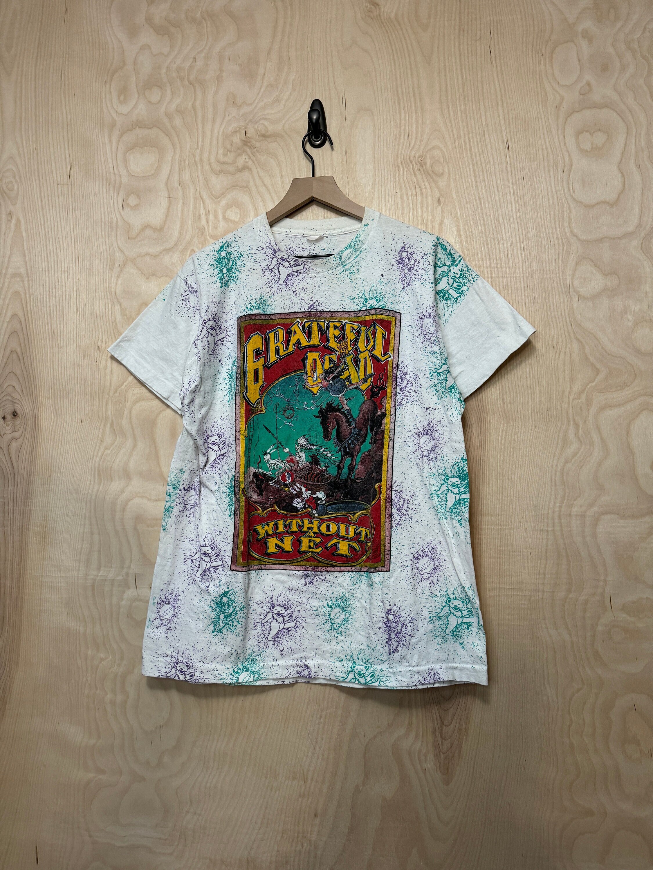 Vintage Grateful Dead Without A Net 1991 Tour All Over Print White 