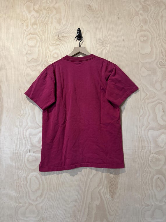Vintage 90s Cats San Francisco Art Graphic Maroon Cotton T Shirt