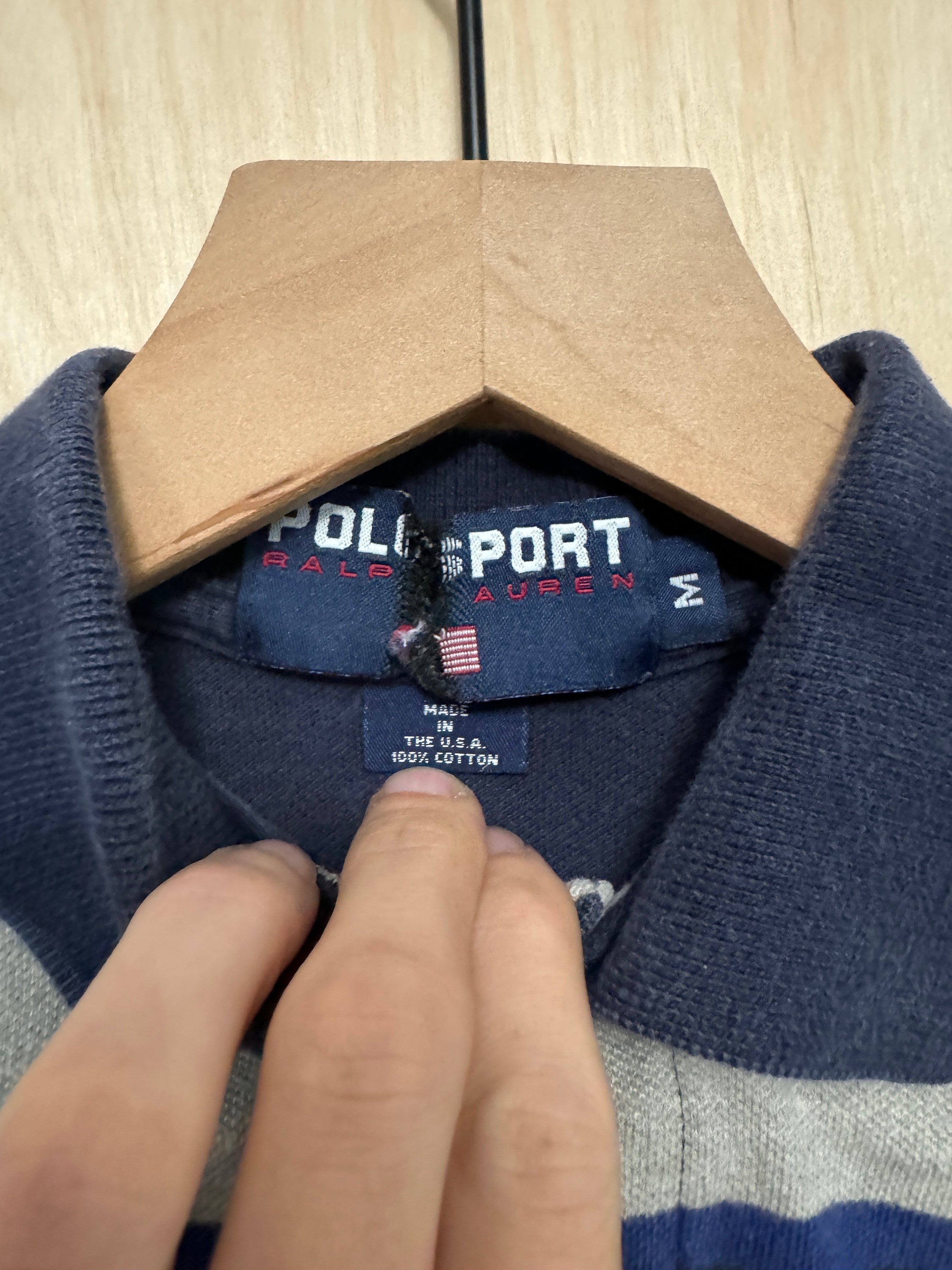Vintage 90s Polo Sport Ralph Lauren USA Stitched Spell Out