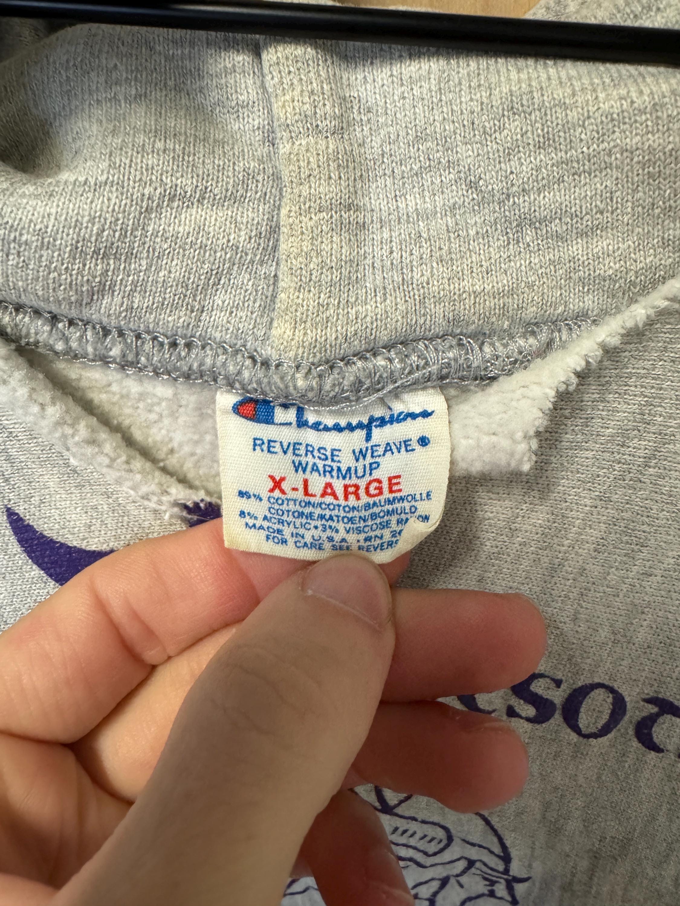 Vintage 80s Champion Reverse Weave Minnesota Vikings Graphic Cut 