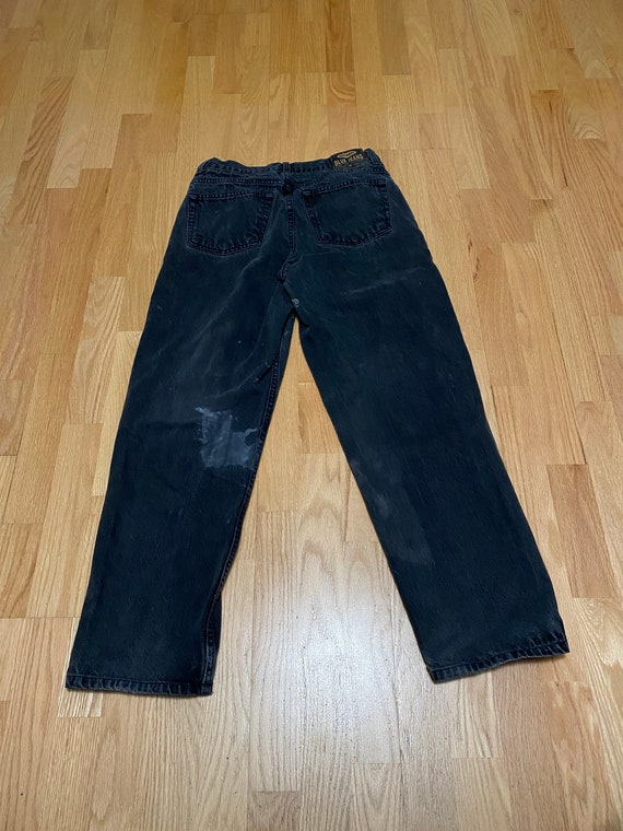 Vintage 90s Old Navy Distressed Denim Black Jeans… - image 4