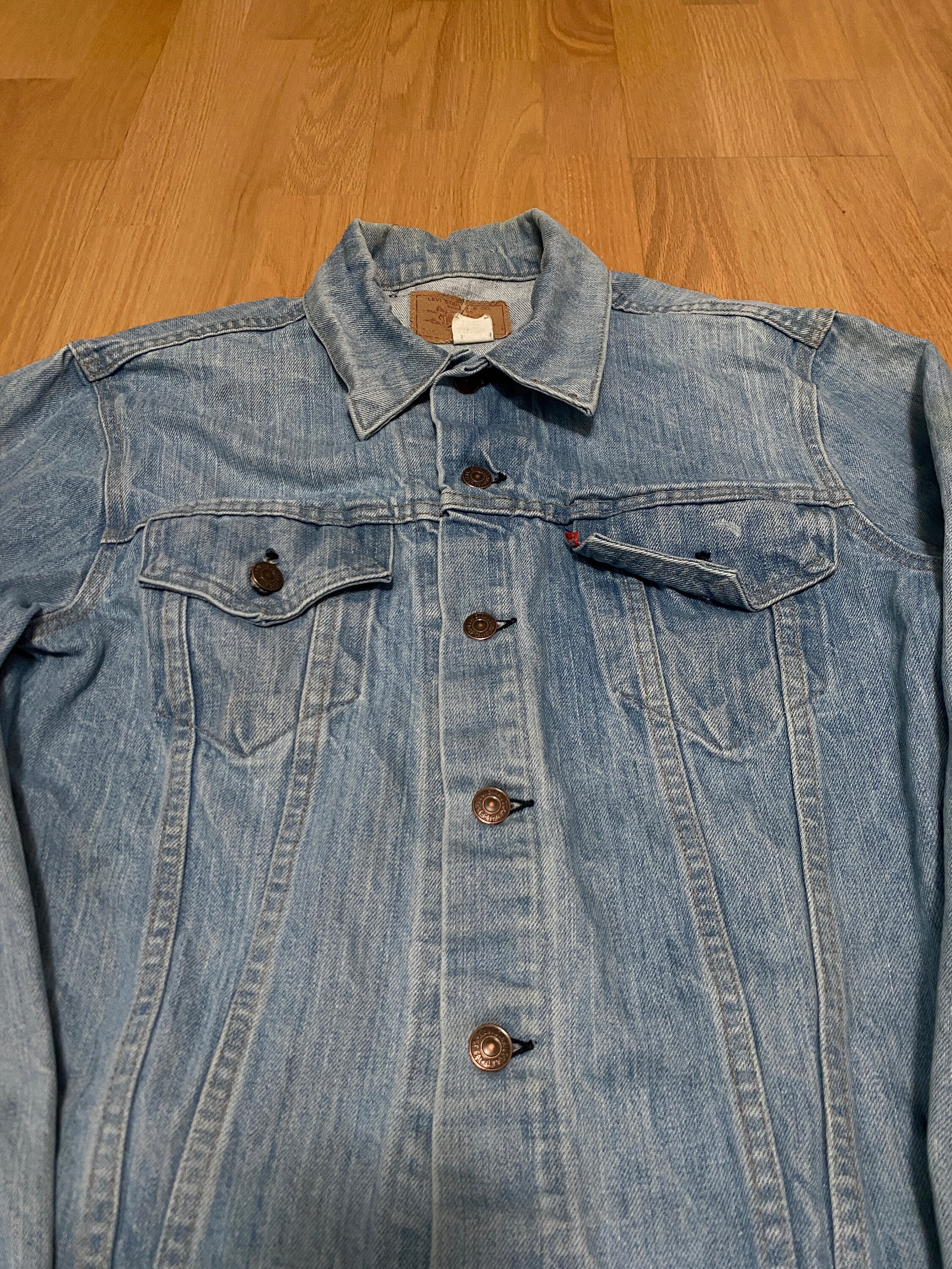 Vintage 70s Levis 70505 0213 Type 3 Light Wash Denim Blue Jean 