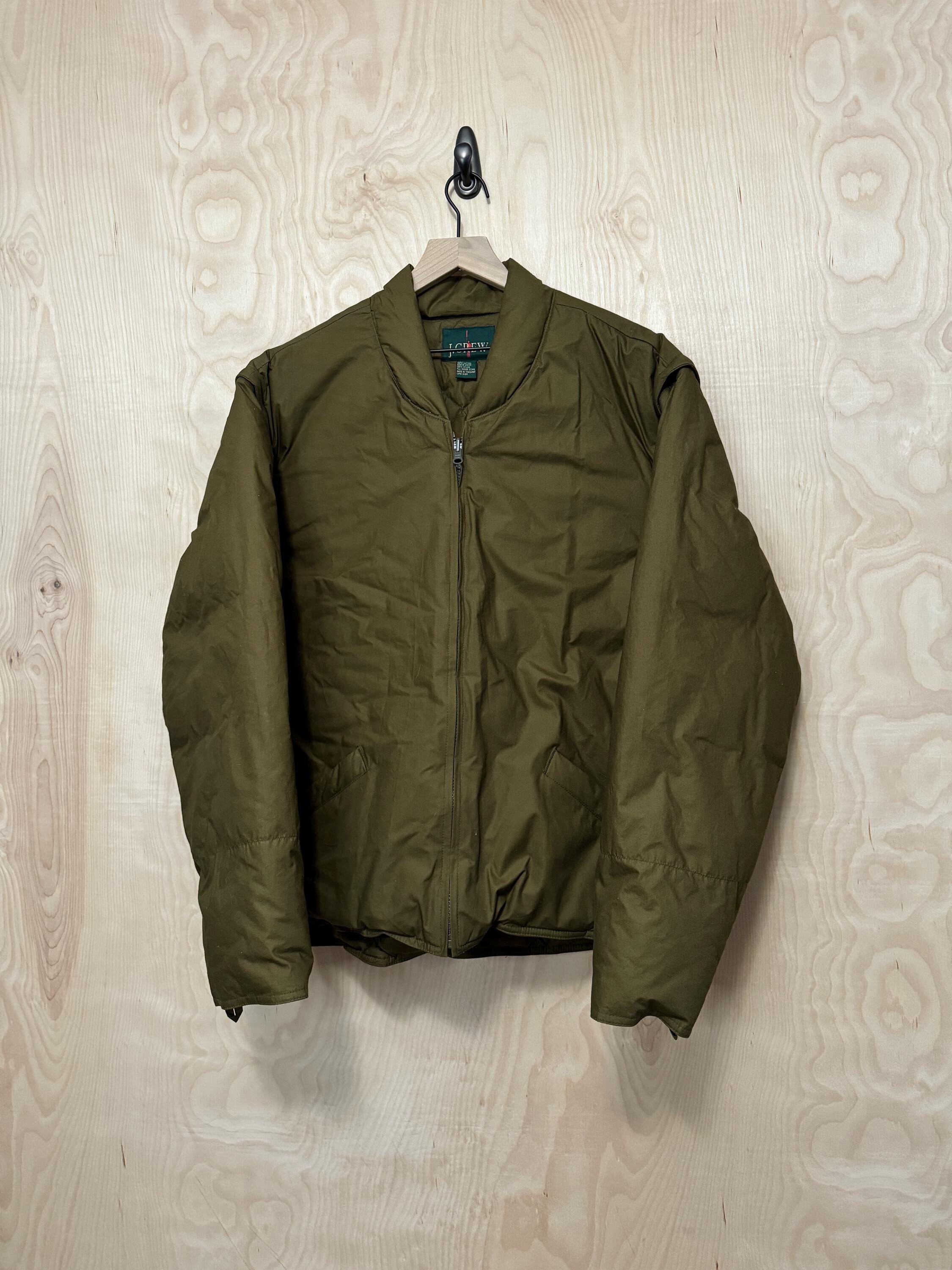 Vintage 90s J Crew Down Quilted Insulated Zip off Sleeve 