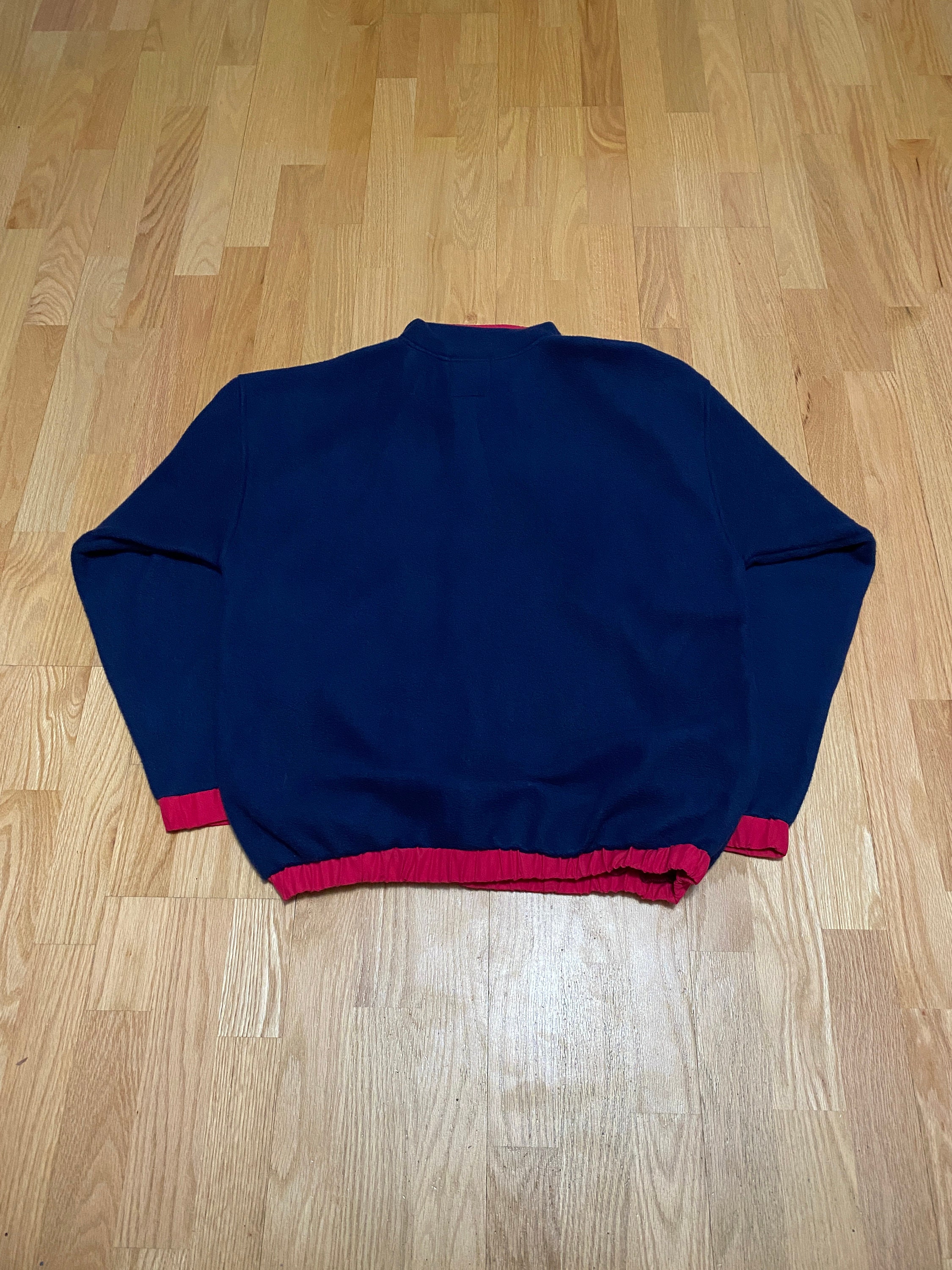 Vintage 90s NWT Gap Arctic Light Navy Blue Hot Pink Half Zip