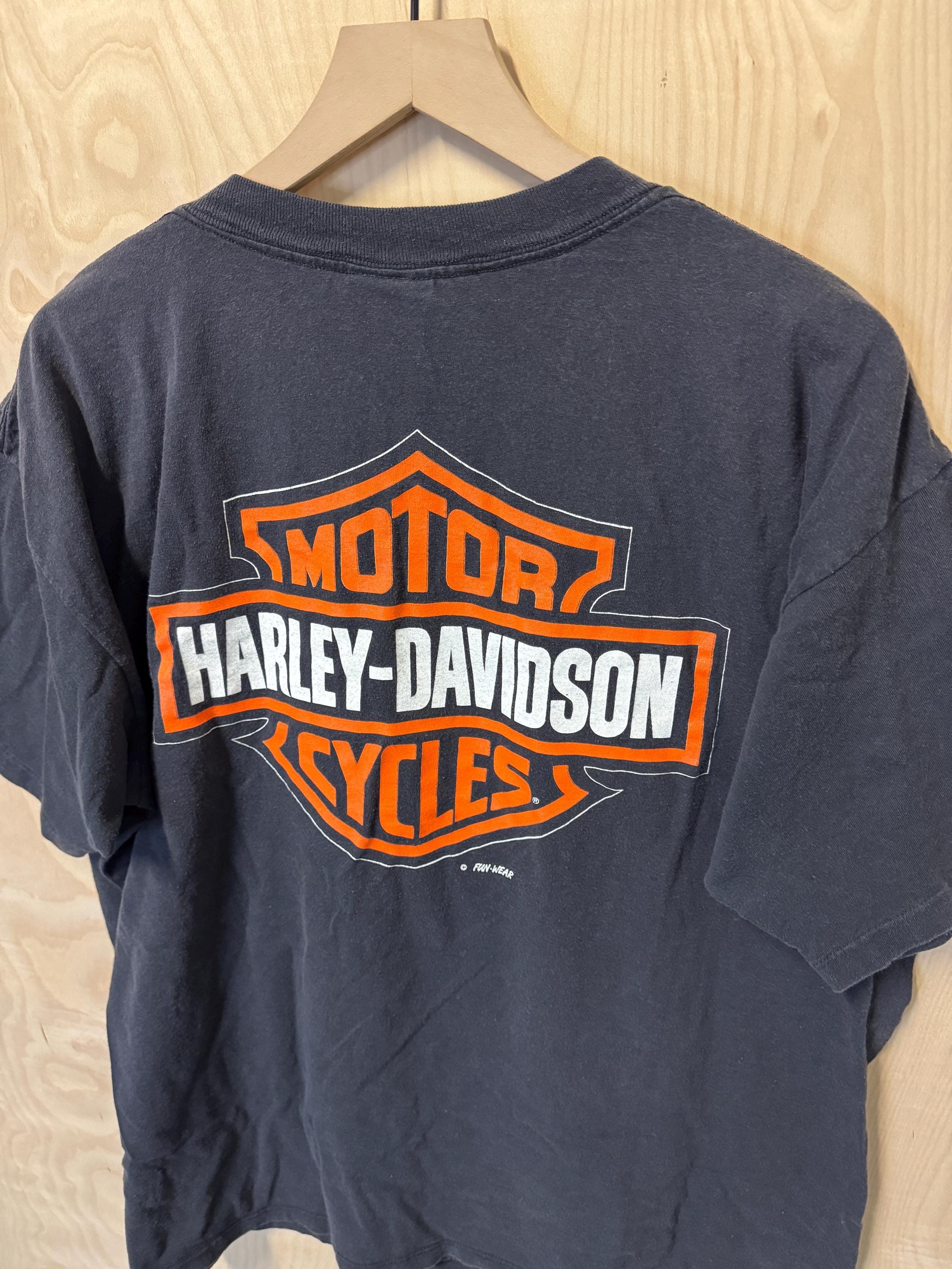 Vintage 90s Harley Davidson off the Scale Earth Double Sided