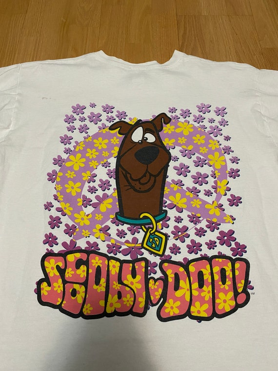 Vintage 90s Scooby Doo OHHH White Double Sided Sh… - image 3