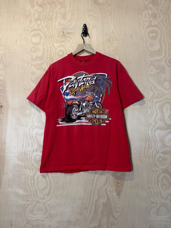 Harley-Davidson Daytona Tシャツ 90s Vintage 90s Harley Davidson Daytona Bike Week Double Sided Graphic