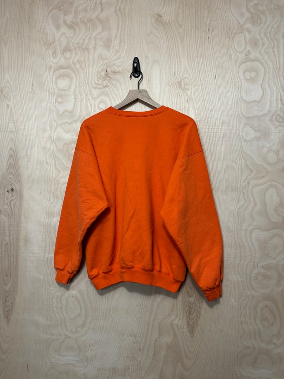 Orange crew neck champion hot sale