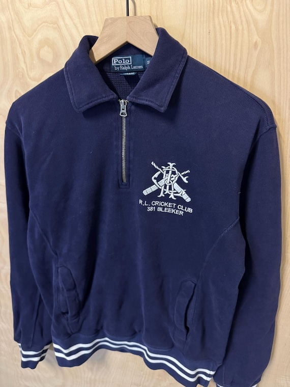 トップス 00s polo by ralph lauren swag flexwitme Vintage Y2K Polo Ralph Lauren Bleeker Scribble Navy Blue Half Zip