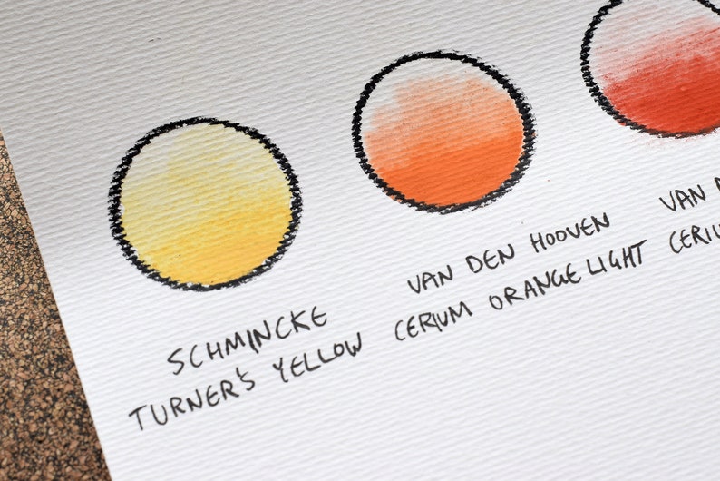 van den hoven Ceriumsulfid orange helle Einpigment seltene Erden Aquarellfarbe PO78 medium Bild 1