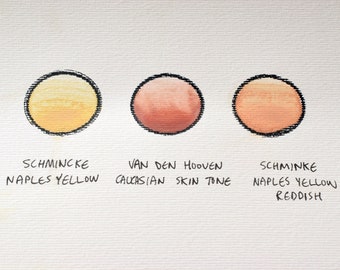 van den hooven cerium skin tone caucasian (single pigment) inorganic rare earth watercolour oxide paint flesh