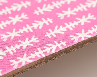 Tribal arrows pattern pink white eco mouse mat office design interior designer zero waste computer sustainable natural cork feminine