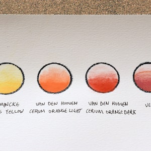 van den hoven Ceriumsulfid orange helle Einpigment seltene Erden Aquarellfarbe PO78 medium Bild 3