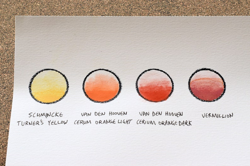 van den hoven Ceriumsulfid orange helle Einpigment seltene Erden Aquarellfarbe PO78 medium Bild 3