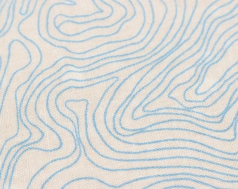 Blue altitude contour lines white pattern eco mouse mat/pad office design interior ecological computer sustainable natural cotton geocache