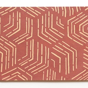 Red Japanese silk eco mouse pad upcycled kimono octagon square tile pattern fabric zero waste sustainable mouse mat cork PC cream beige