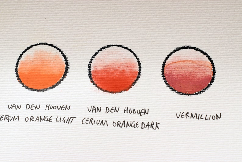 van den hoven Ceriumsulfid orange helle Einpigment seltene Erden Aquarellfarbe PO78 medium Bild 4