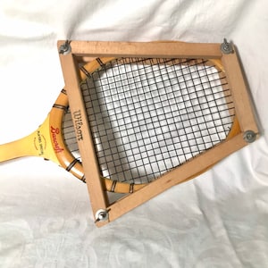 Vintage WILSON TENNIS Racket, by Bancroft, Classic Wooden Tennis Racket, 1960s excellent condition with bracket, by Wilson