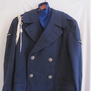 US Military Over Coat - Vintage USA Air Force Overcoat, 100% Wool Velour, Size 37R,by Pembroke. Vietnam era (60s) Collectible. Own history