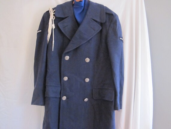 Vintage USA AIR FORCE Overcoat, 100% Wool Velour,… - image 9