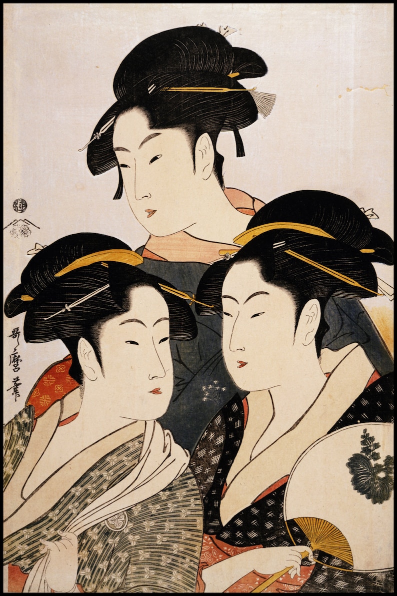 Geisha Vintage Print Geisha Print Antique Art Japanese | Etsy